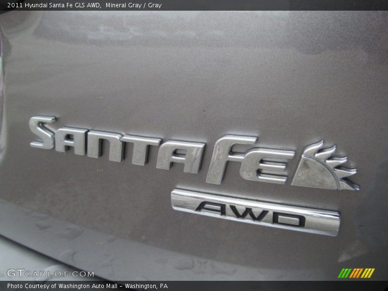 Mineral Gray / Gray 2011 Hyundai Santa Fe GLS AWD