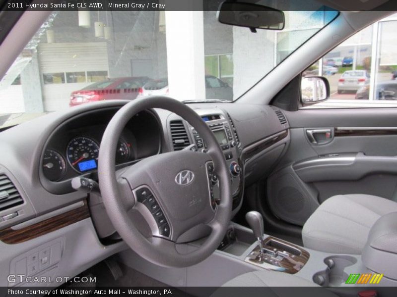 Mineral Gray / Gray 2011 Hyundai Santa Fe GLS AWD