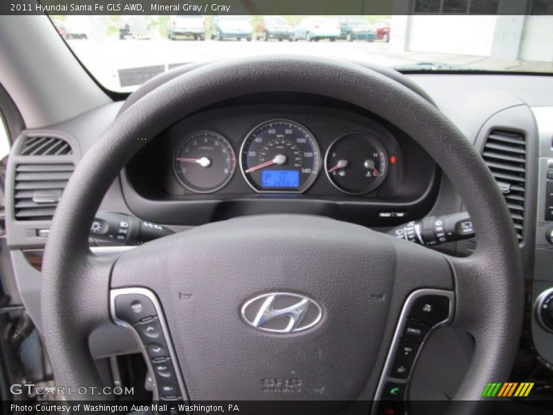Mineral Gray / Gray 2011 Hyundai Santa Fe GLS AWD