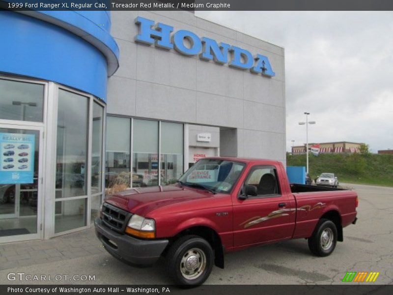 Toreador Red Metallic / Medium Graphite 1999 Ford Ranger XL Regular Cab