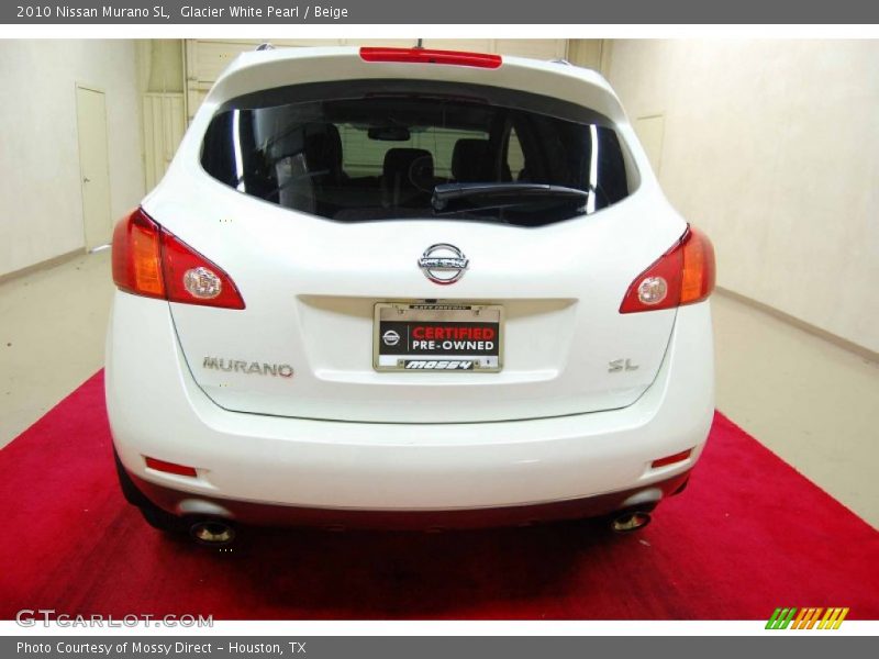 Glacier White Pearl / Beige 2010 Nissan Murano SL