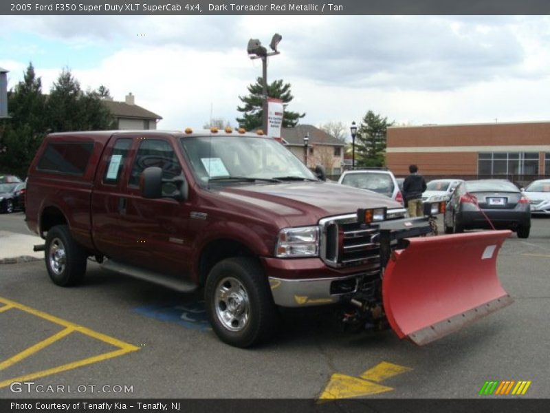 Dark Toreador Red Metallic / Tan 2005 Ford F350 Super Duty XLT SuperCab 4x4