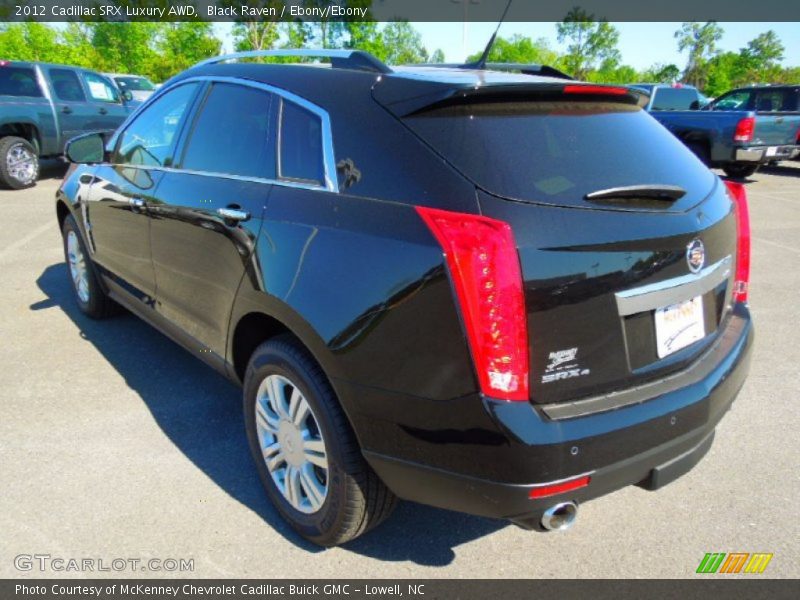 Black Raven / Ebony/Ebony 2012 Cadillac SRX Luxury AWD