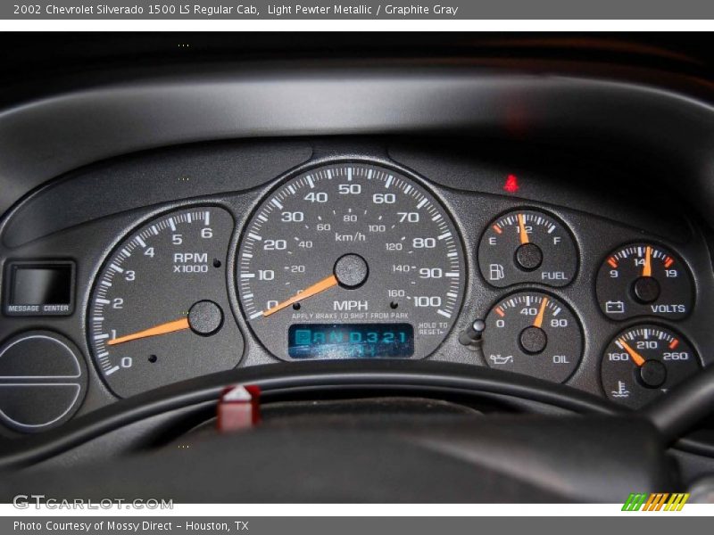 Light Pewter Metallic / Graphite Gray 2002 Chevrolet Silverado 1500 LS Regular Cab