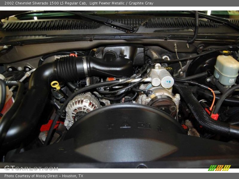 Light Pewter Metallic / Graphite Gray 2002 Chevrolet Silverado 1500 LS Regular Cab