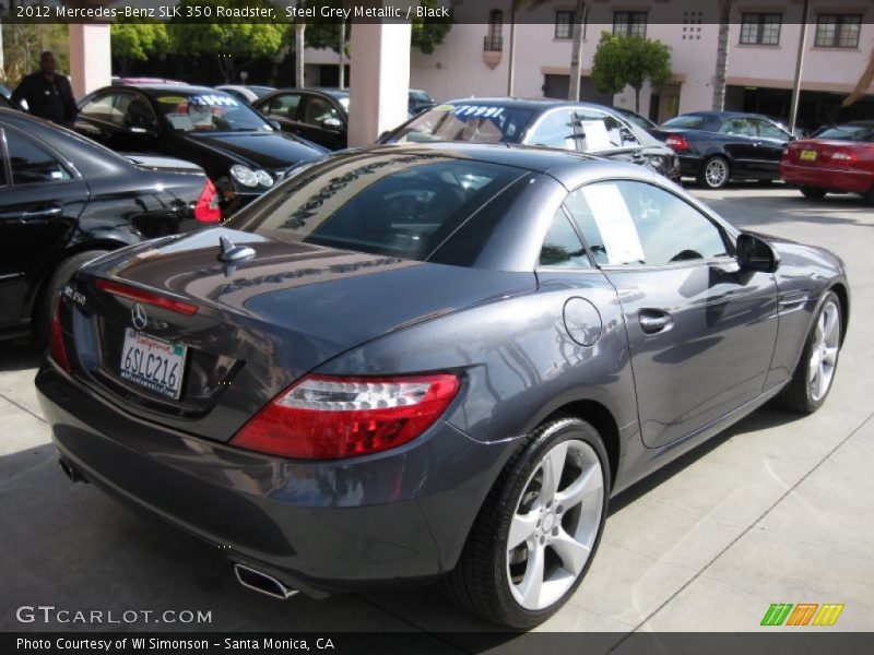 Steel Grey Metallic / Black 2012 Mercedes-Benz SLK 350 Roadster