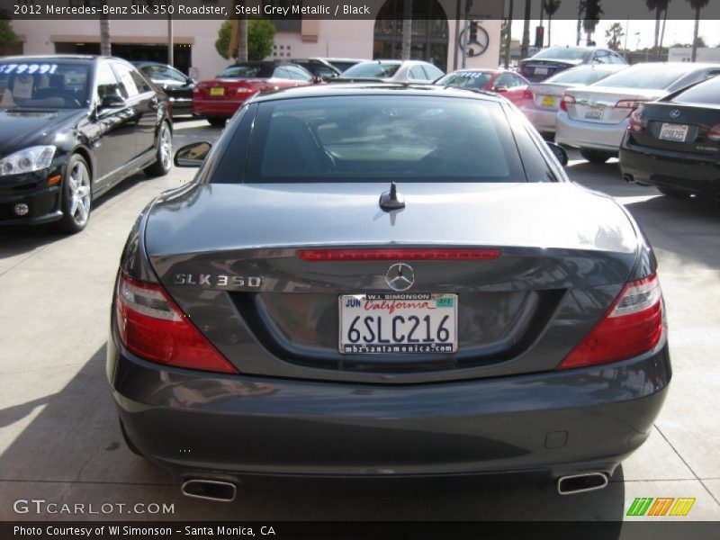 Steel Grey Metallic / Black 2012 Mercedes-Benz SLK 350 Roadster