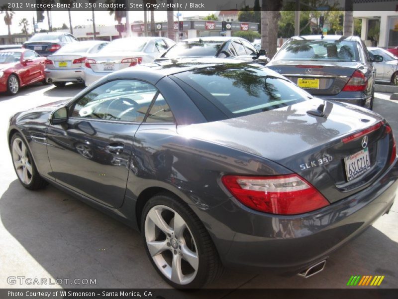 Steel Grey Metallic / Black 2012 Mercedes-Benz SLK 350 Roadster