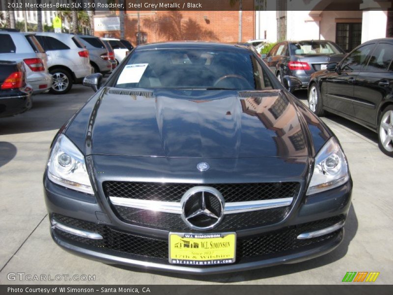 Steel Grey Metallic / Black 2012 Mercedes-Benz SLK 350 Roadster