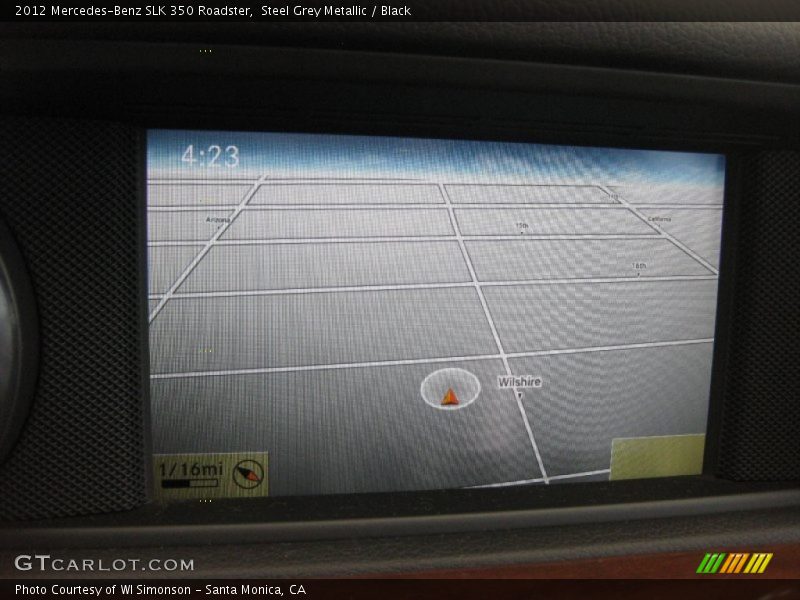 Steel Grey Metallic / Black 2012 Mercedes-Benz SLK 350 Roadster