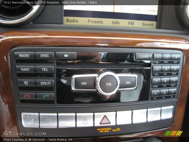 Steel Grey Metallic / Black 2012 Mercedes-Benz SLK 350 Roadster