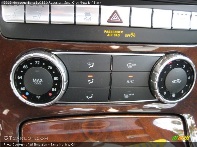 Steel Grey Metallic / Black 2012 Mercedes-Benz SLK 350 Roadster