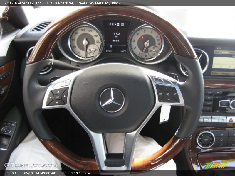 Steel Grey Metallic / Black 2012 Mercedes-Benz SLK 350 Roadster