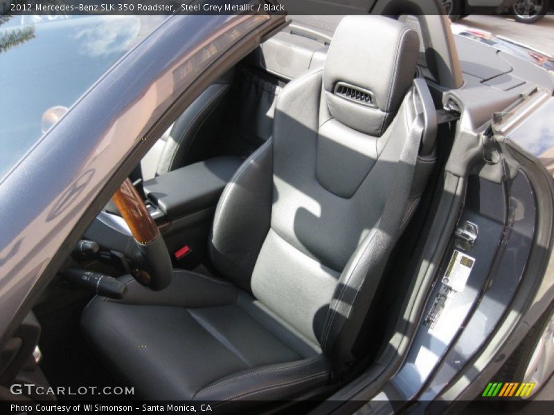 Steel Grey Metallic / Black 2012 Mercedes-Benz SLK 350 Roadster