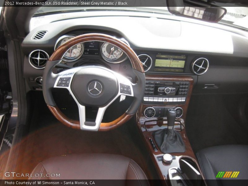 Steel Grey Metallic / Black 2012 Mercedes-Benz SLK 350 Roadster