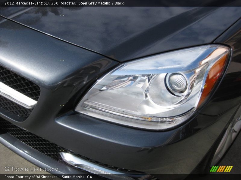 Steel Grey Metallic / Black 2012 Mercedes-Benz SLK 350 Roadster
