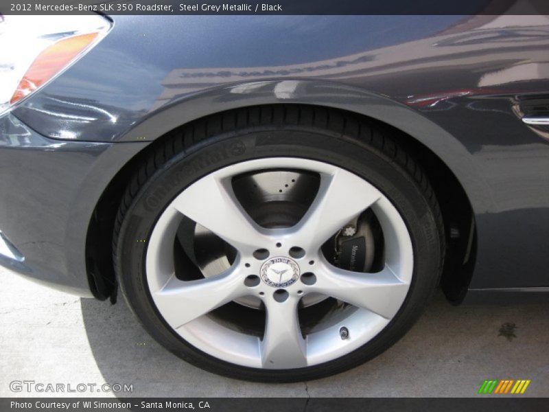 Steel Grey Metallic / Black 2012 Mercedes-Benz SLK 350 Roadster