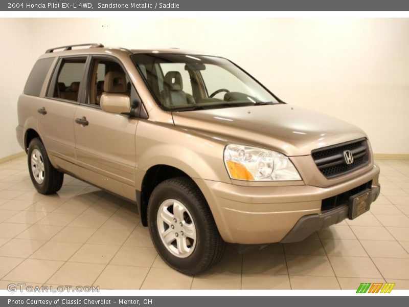 Sandstone Metallic / Saddle 2004 Honda Pilot EX-L 4WD