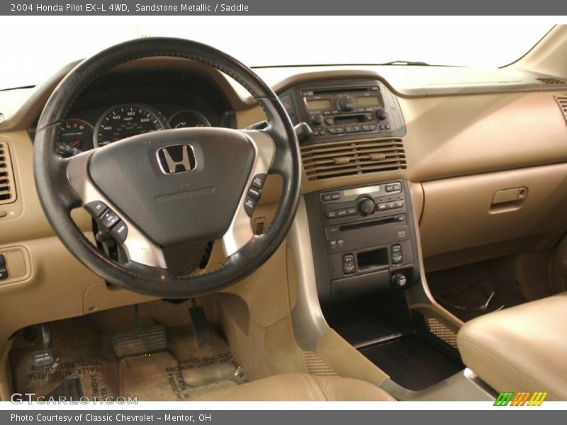 Sandstone Metallic / Saddle 2004 Honda Pilot EX-L 4WD