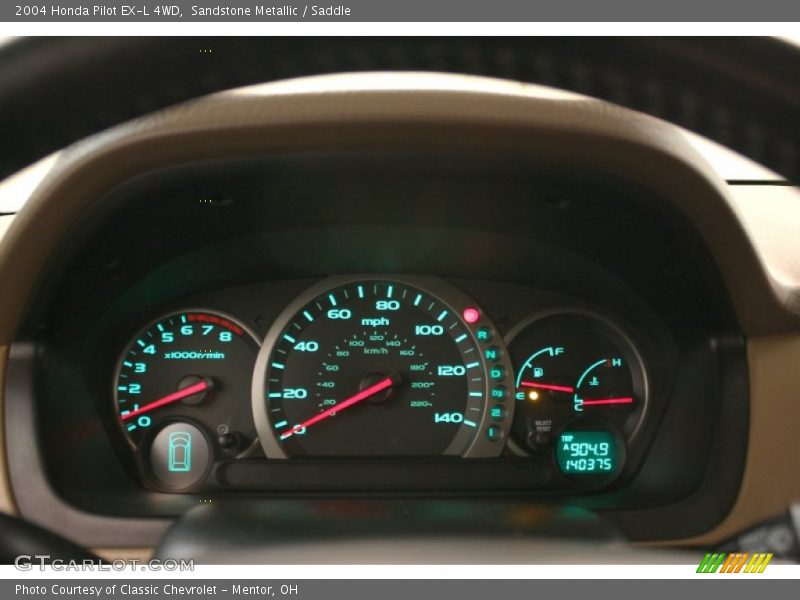 Sandstone Metallic / Saddle 2004 Honda Pilot EX-L 4WD