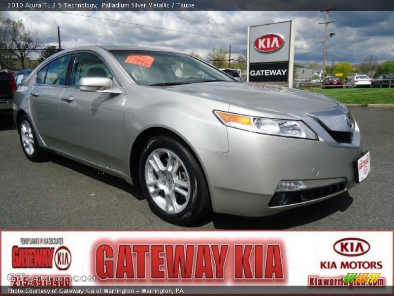 Palladium Silver Metallic / Taupe 2010 Acura TL 3.5 Technology