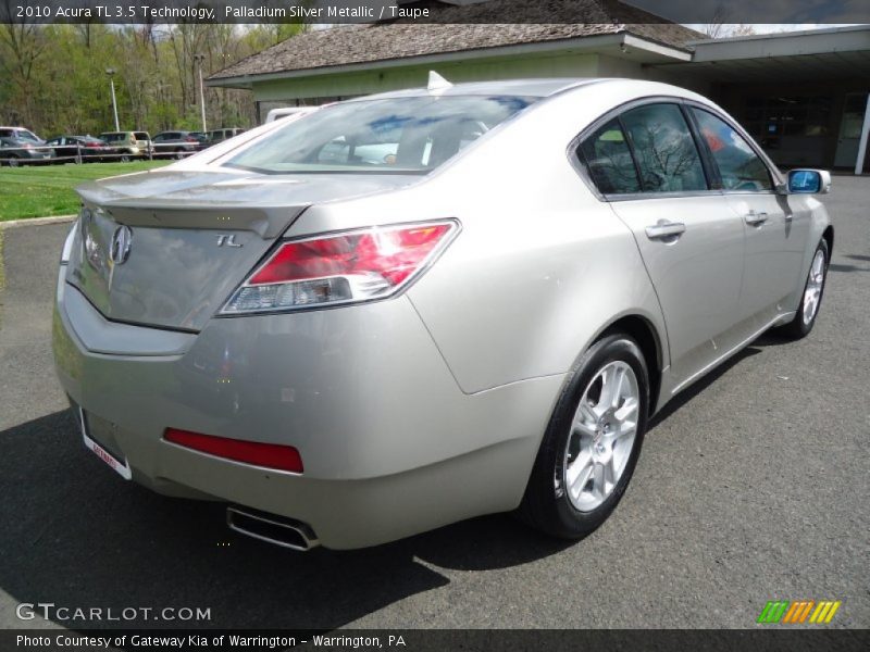 Palladium Silver Metallic / Taupe 2010 Acura TL 3.5 Technology