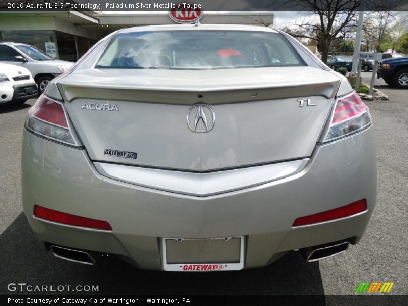 Palladium Silver Metallic / Taupe 2010 Acura TL 3.5 Technology