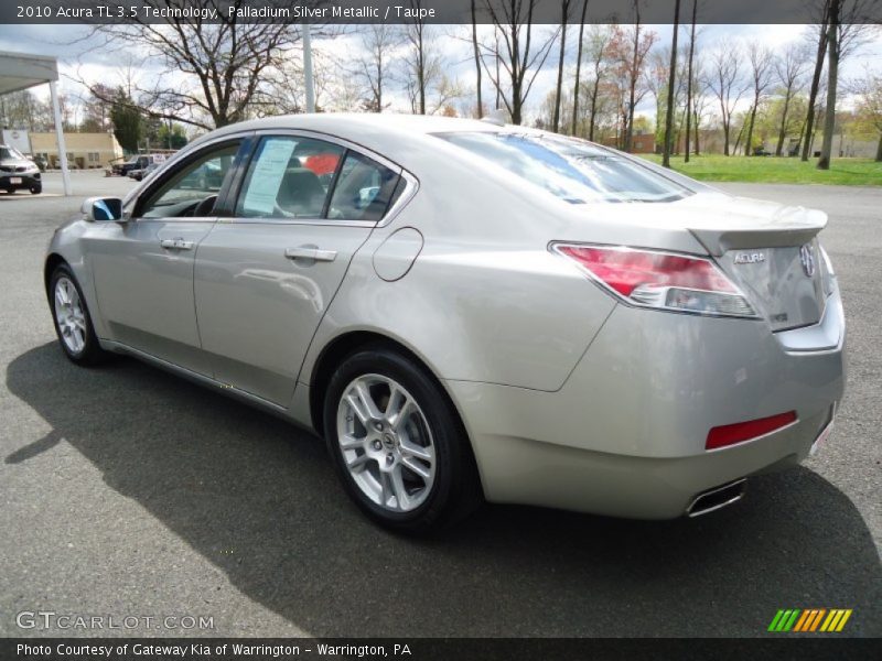 Palladium Silver Metallic / Taupe 2010 Acura TL 3.5 Technology