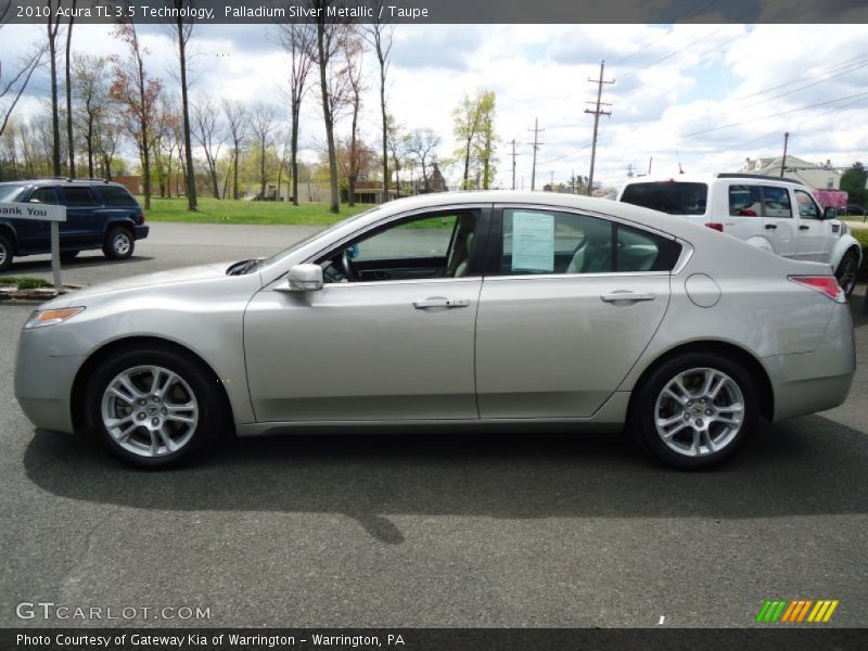 Palladium Silver Metallic / Taupe 2010 Acura TL 3.5 Technology