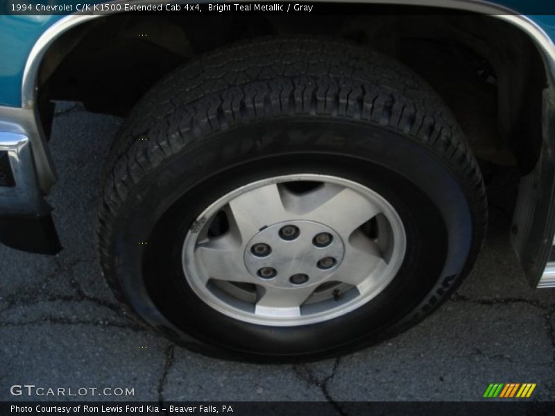 Bright Teal Metallic / Gray 1994 Chevrolet C/K K1500 Extended Cab 4x4
