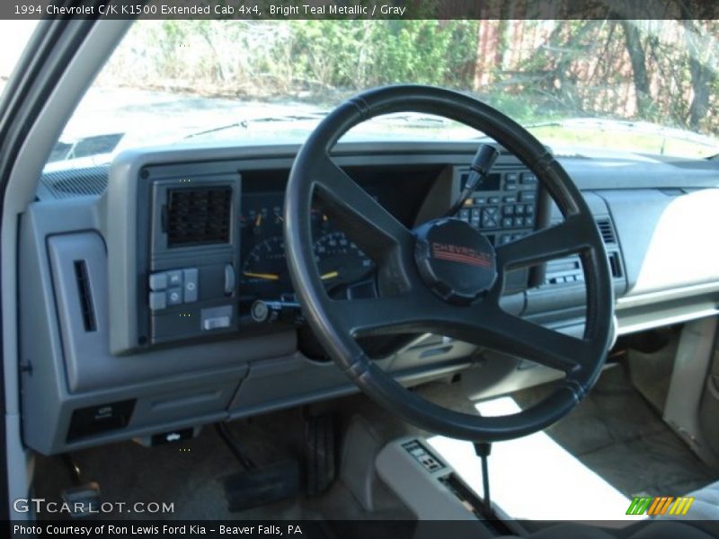 Bright Teal Metallic / Gray 1994 Chevrolet C/K K1500 Extended Cab 4x4