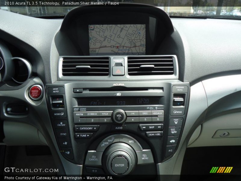 Palladium Silver Metallic / Taupe 2010 Acura TL 3.5 Technology