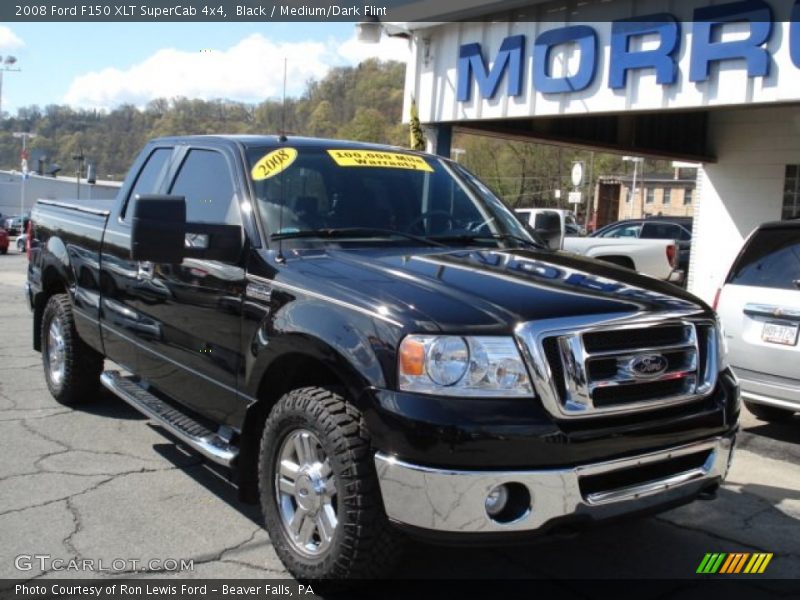 Black / Medium/Dark Flint 2008 Ford F150 XLT SuperCab 4x4