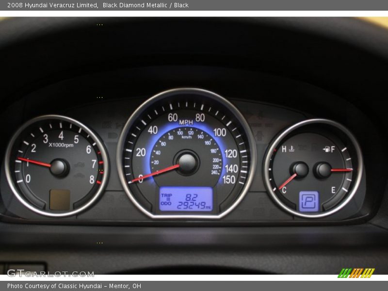 Black Diamond Metallic / Black 2008 Hyundai Veracruz Limited