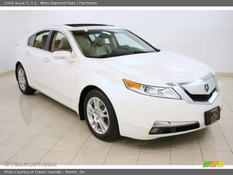 White Diamond Pearl / Parchment 2009 Acura TL 3.5