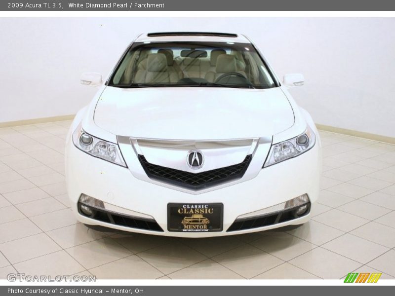 White Diamond Pearl / Parchment 2009 Acura TL 3.5