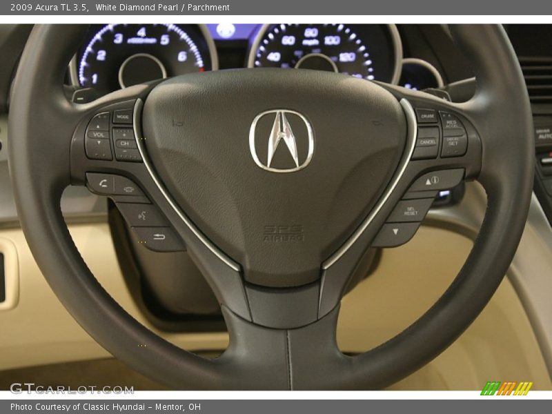 White Diamond Pearl / Parchment 2009 Acura TL 3.5