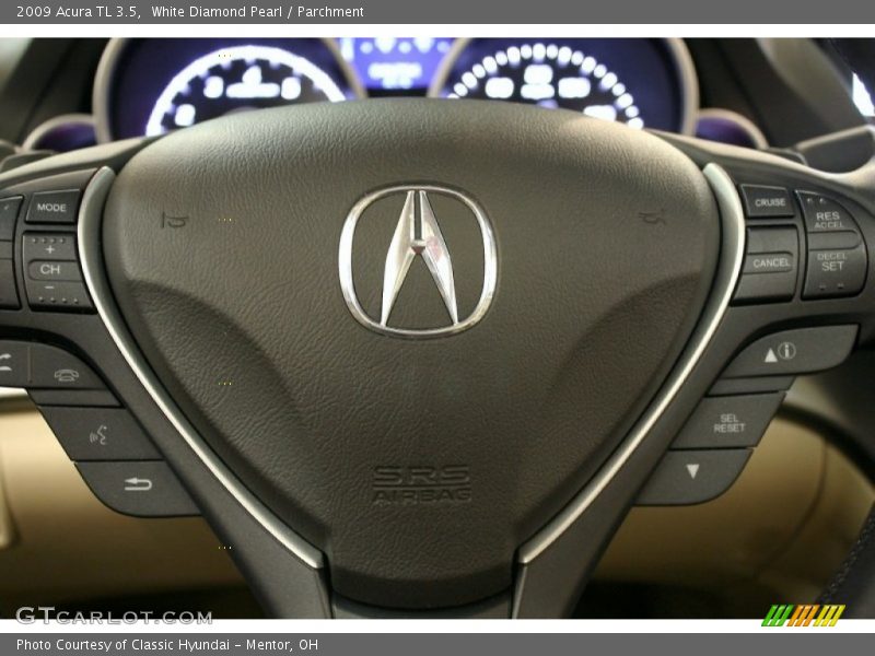 White Diamond Pearl / Parchment 2009 Acura TL 3.5