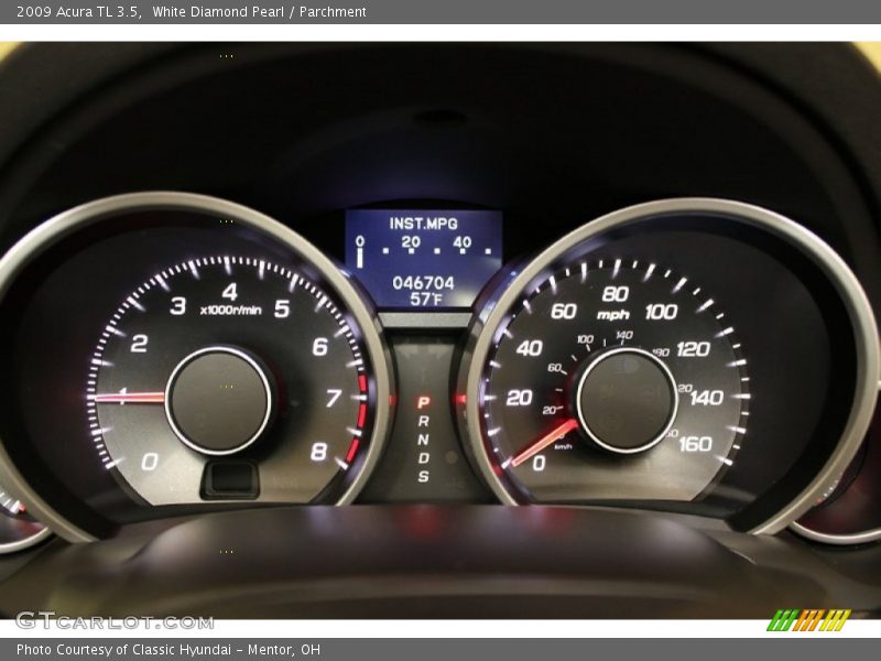 White Diamond Pearl / Parchment 2009 Acura TL 3.5