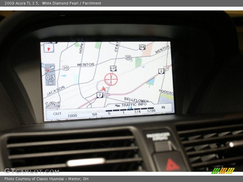 White Diamond Pearl / Parchment 2009 Acura TL 3.5