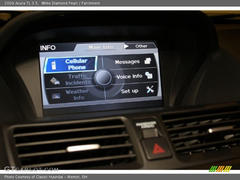 White Diamond Pearl / Parchment 2009 Acura TL 3.5