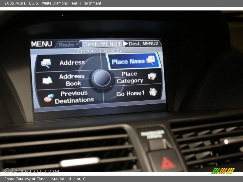 White Diamond Pearl / Parchment 2009 Acura TL 3.5