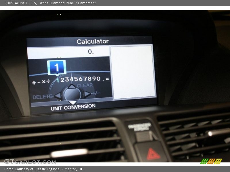 White Diamond Pearl / Parchment 2009 Acura TL 3.5