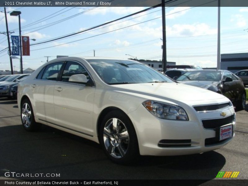 White Diamond Tricoat / Ebony 2011 Chevrolet Malibu LT