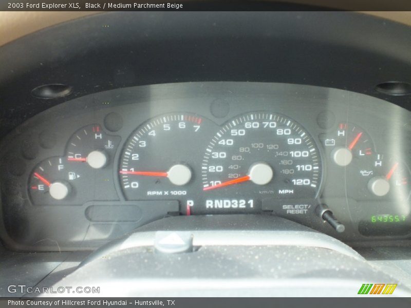 Black / Medium Parchment Beige 2003 Ford Explorer XLS