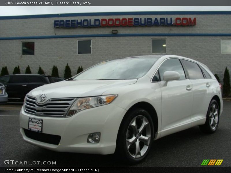 Blizzard Pearl / Ivory 2009 Toyota Venza V6 AWD