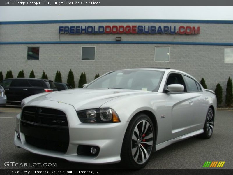 Bright Silver Metallic / Black 2012 Dodge Charger SRT8