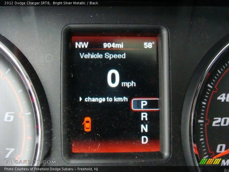 Bright Silver Metallic / Black 2012 Dodge Charger SRT8