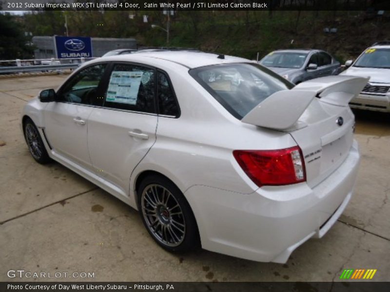  2012 Impreza WRX STi Limited 4 Door Satin White Pearl