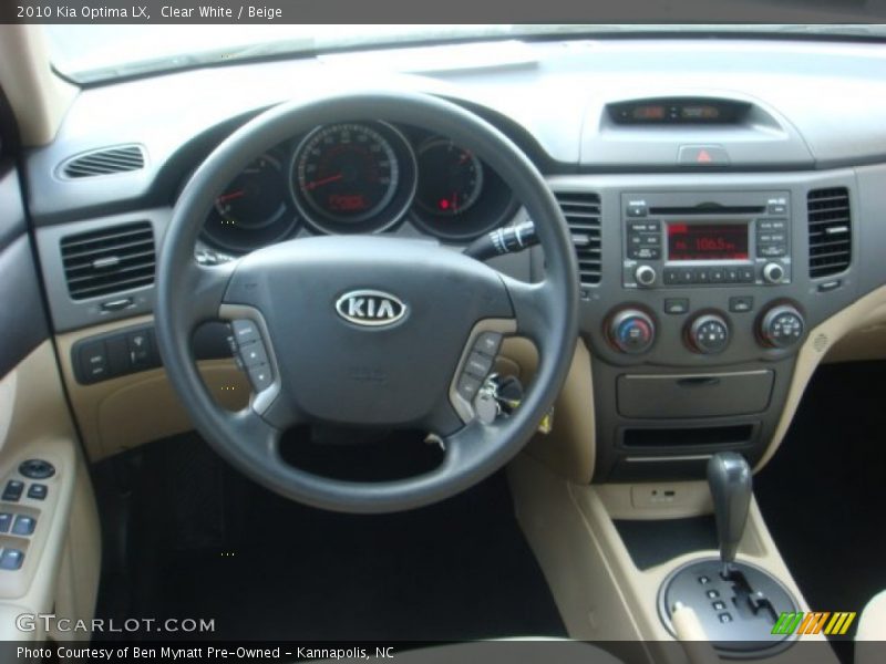 Clear White / Beige 2010 Kia Optima LX